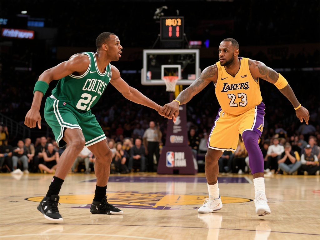 湖人与凯尔特人巅峰对决,季后赛战火持续升级 湖人和凯尔特人之间的竞争关系可追溯到NB